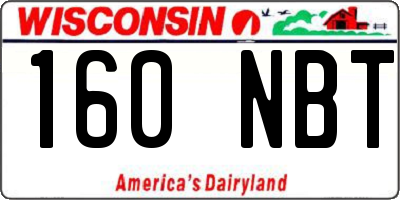 WI license plate 160NBT
