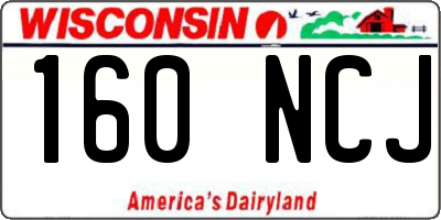 WI license plate 160NCJ