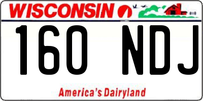 WI license plate 160NDJ