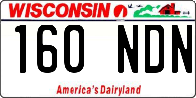 WI license plate 160NDN