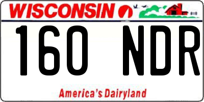 WI license plate 160NDR