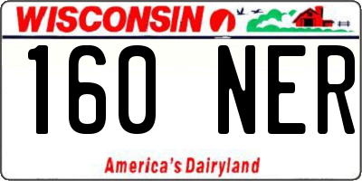 WI license plate 160NER