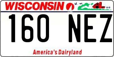 WI license plate 160NEZ