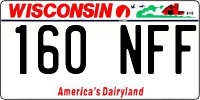 WI license plate 160NFF