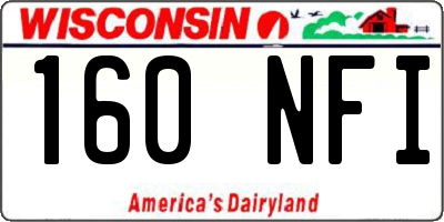 WI license plate 160NFI