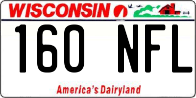 WI license plate 160NFL