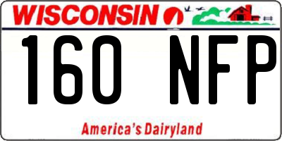 WI license plate 160NFP