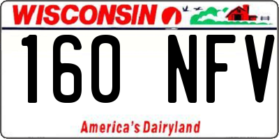 WI license plate 160NFV