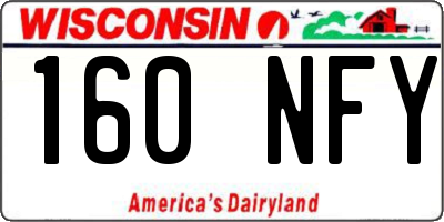 WI license plate 160NFY