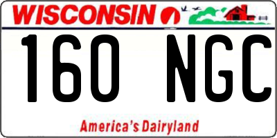 WI license plate 160NGC