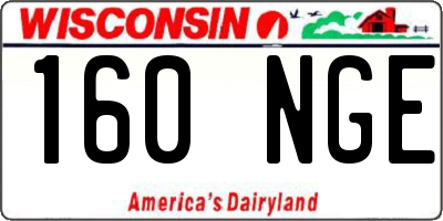 WI license plate 160NGE