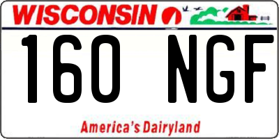 WI license plate 160NGF