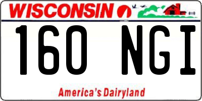 WI license plate 160NGI