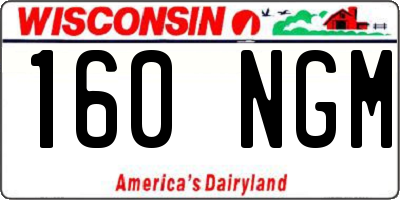 WI license plate 160NGM