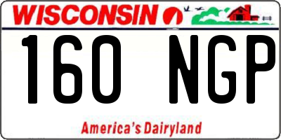 WI license plate 160NGP