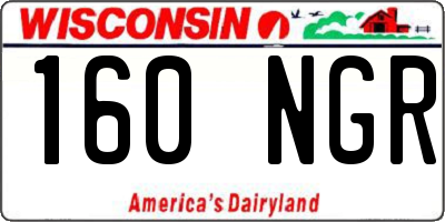 WI license plate 160NGR