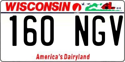 WI license plate 160NGV