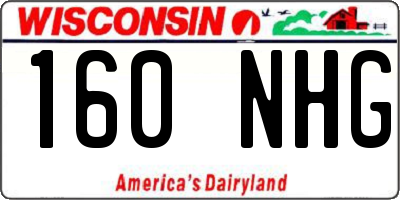 WI license plate 160NHG