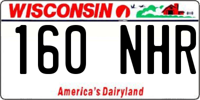 WI license plate 160NHR