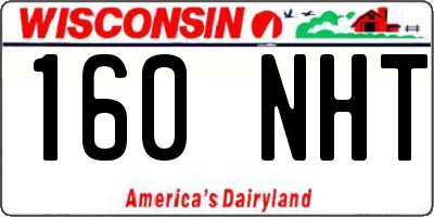 WI license plate 160NHT