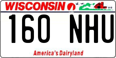 WI license plate 160NHU