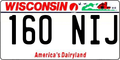 WI license plate 160NIJ