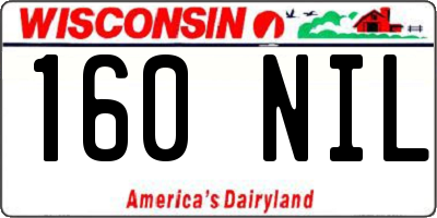 WI license plate 160NIL