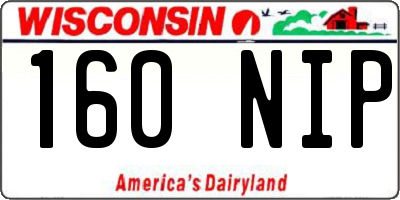 WI license plate 160NIP