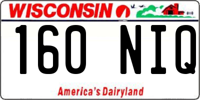 WI license plate 160NIQ