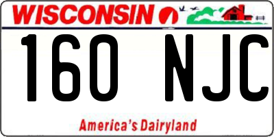 WI license plate 160NJC