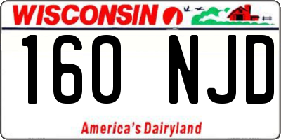 WI license plate 160NJD