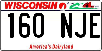 WI license plate 160NJE