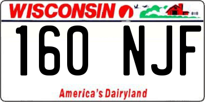 WI license plate 160NJF
