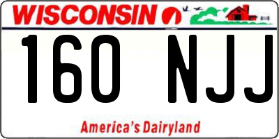 WI license plate 160NJJ