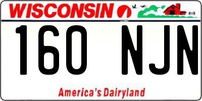 WI license plate 160NJN