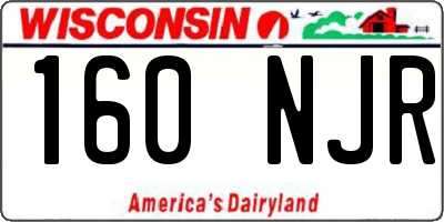 WI license plate 160NJR