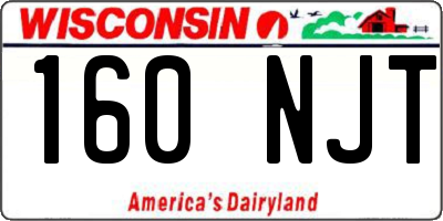 WI license plate 160NJT