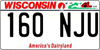 WI license plate 160NJU