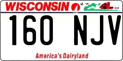 WI license plate 160NJV
