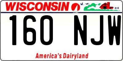 WI license plate 160NJW