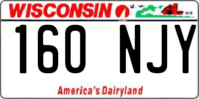 WI license plate 160NJY
