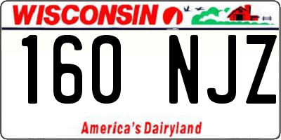 WI license plate 160NJZ