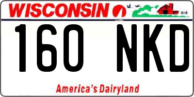 WI license plate 160NKD
