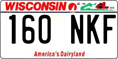 WI license plate 160NKF