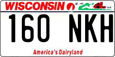 WI license plate 160NKH