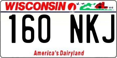 WI license plate 160NKJ