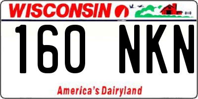 WI license plate 160NKN