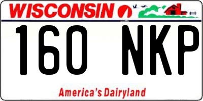 WI license plate 160NKP