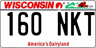 WI license plate 160NKT