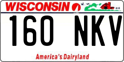 WI license plate 160NKV